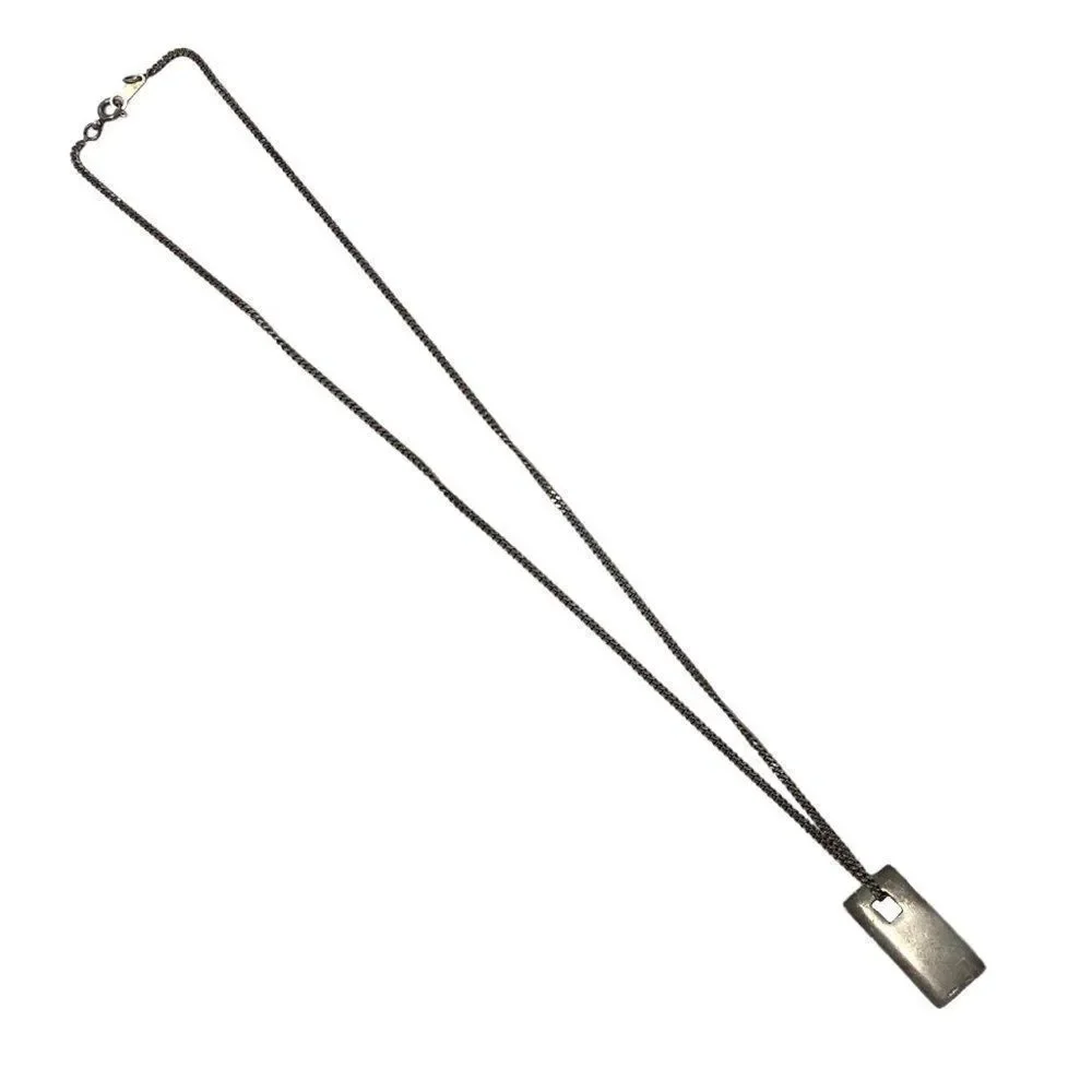 Gucci 925 Silver Bar Plate Necklace - Picture 2 of 7